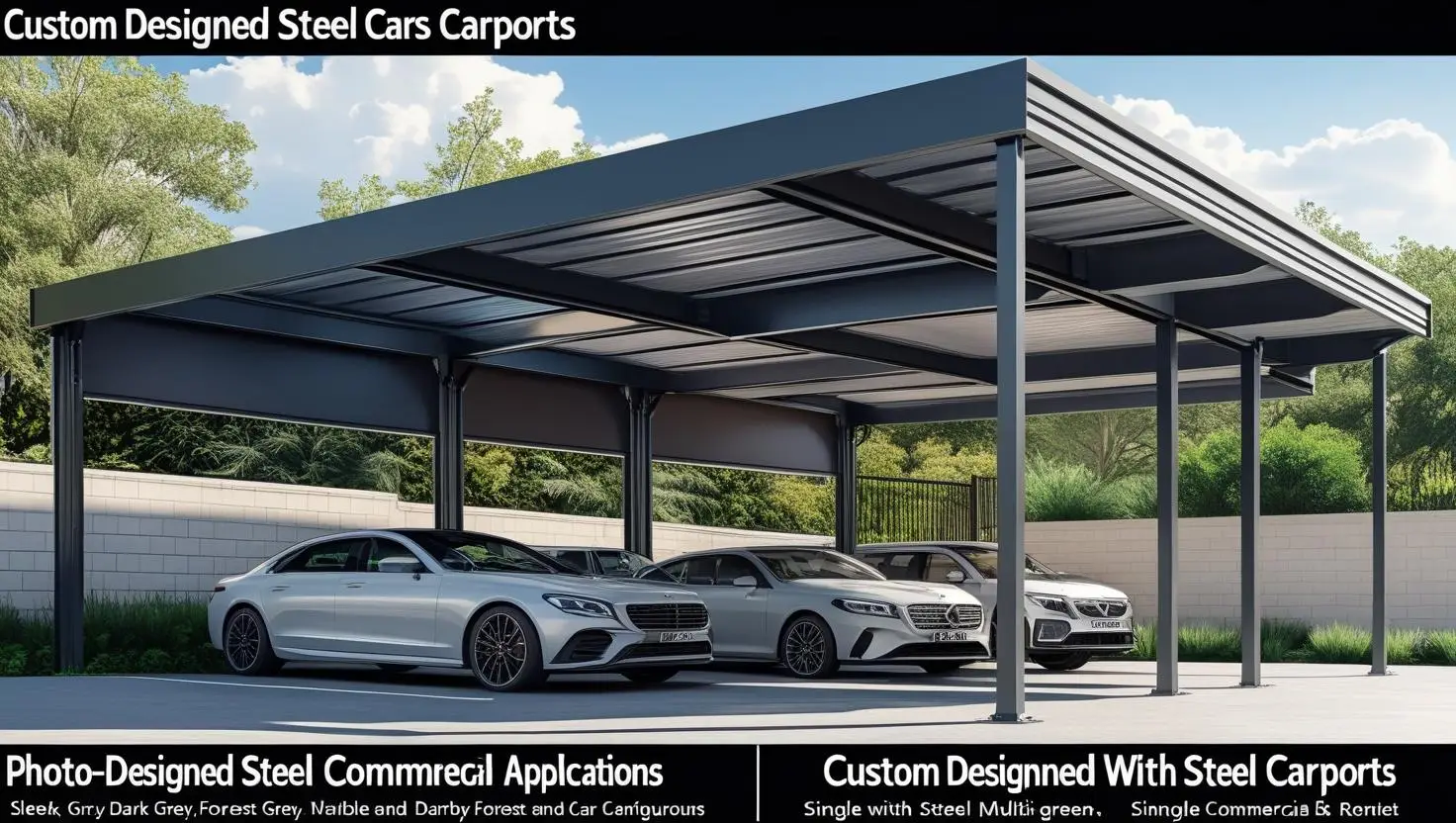 custom designed steel carports for residential and business parking solutions.
